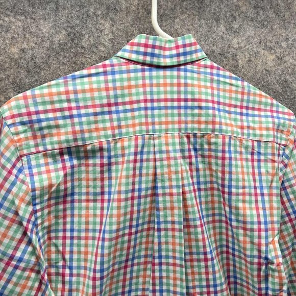 Vineyard Vines Shirt Men XS Slim Fit Whale White Casual Button Down Dress Check - Picture 11 of 15